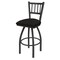 Holland Bar Stool Co 30" Swivel Bar Stool, Pewter Finish, Canter Espresso Seat 81030PW003 - alternate 1